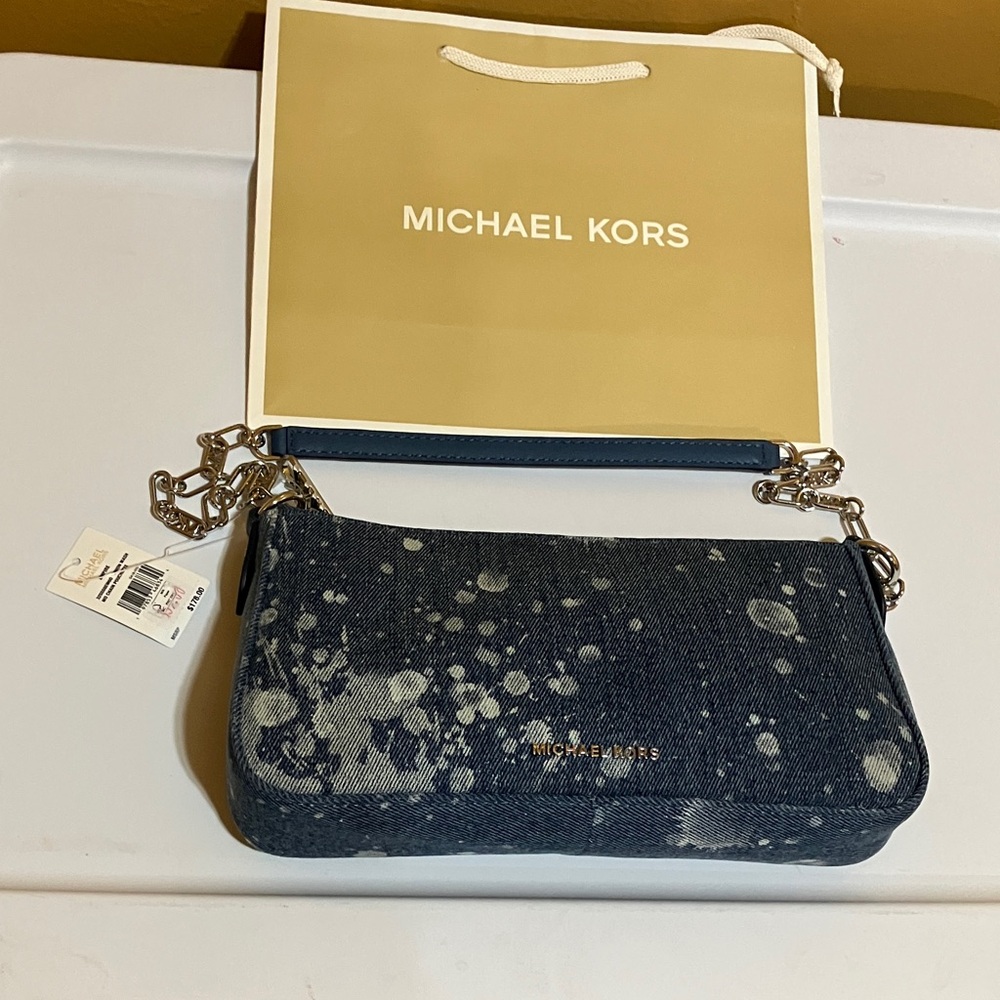 Michael Kors  Empire Union Wash Denim Pouchette